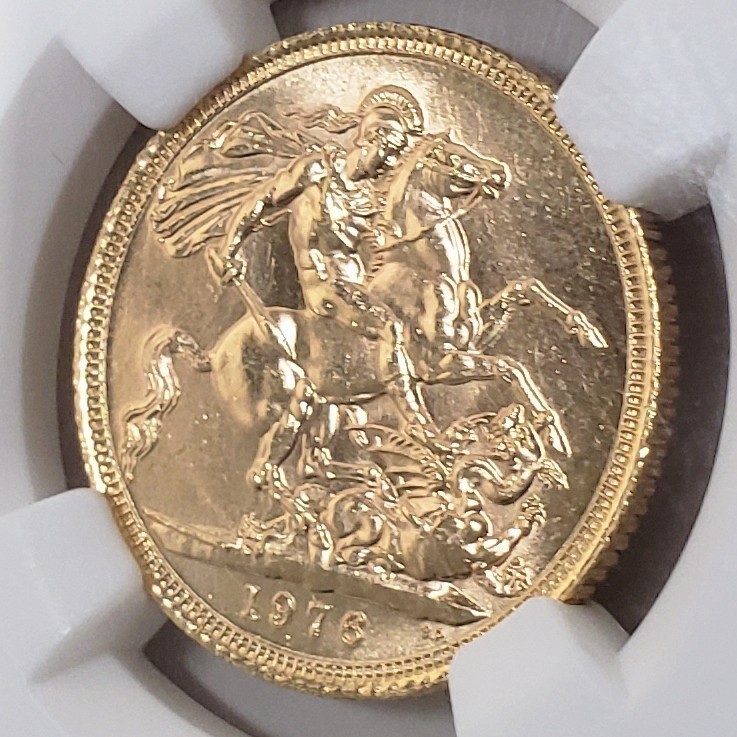 金貨 1976年 イギリス ヤングエリザベス 1ソブリン金貨 1SOV ロイヤルミント 鑑定 NGC MS 64 ゴールドコイン 金貨銀貨多数出品中_画像7