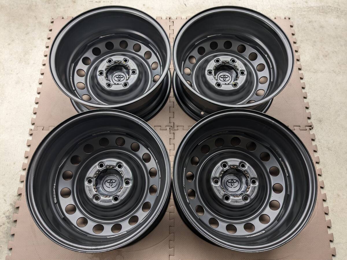  beautiful goods 125 series Hilux pick up original 17 -inch black iron steel wheel 17X7.5J (+30) 6 hole 4 studless tire 