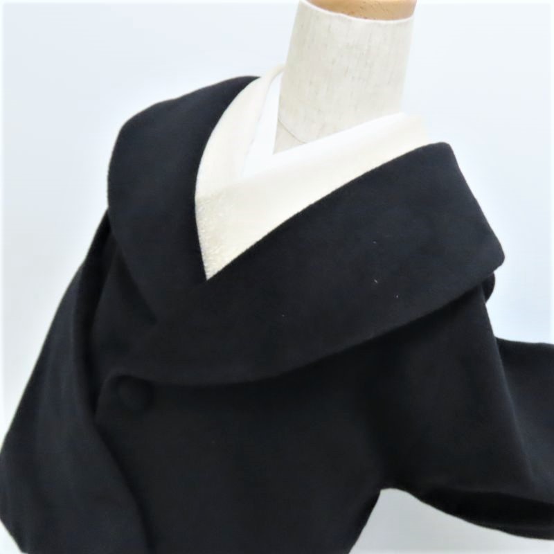 Club wistaria * new goods long Japanese clothes coat cashmere door garment road line made in Japan ( black color )3289(6f)