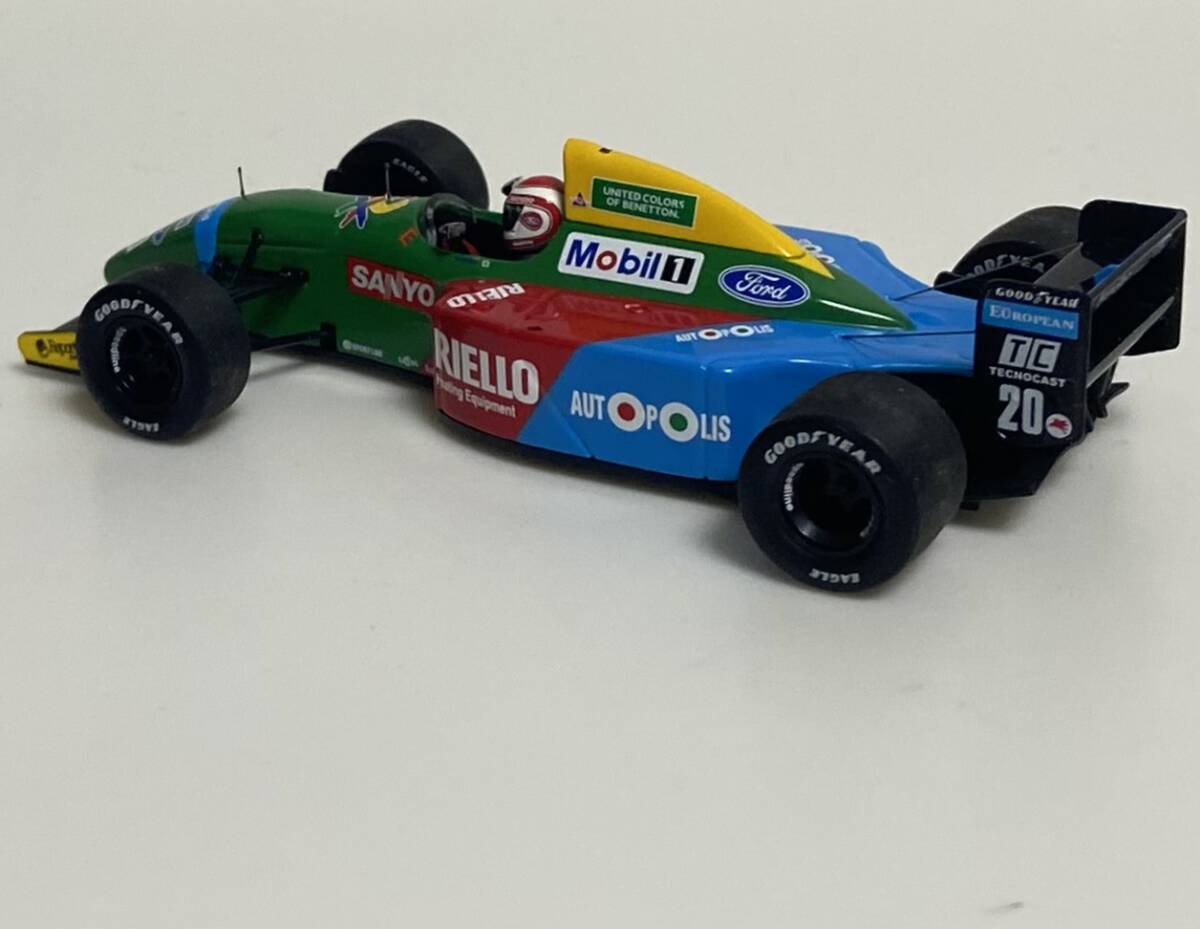 PMA 1/43 ベネトン・B190 フォード　ネルソン・ピケ　カスタム　ミニチャンプス　1990年 F1 即決あり　テンションワイヤー追加等_画像7