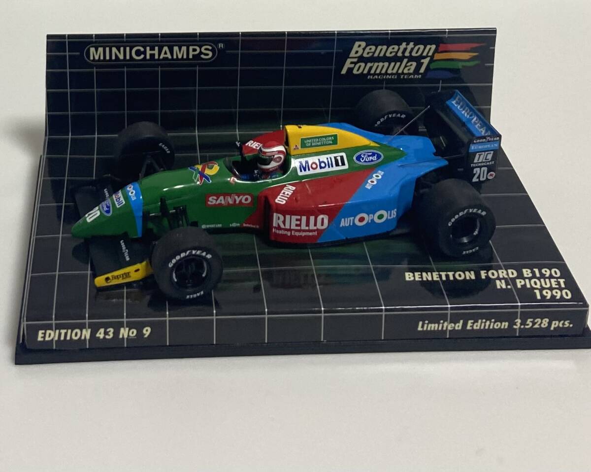 PMA 1/43 ベネトン・B190 フォード　ネルソン・ピケ　カスタム　ミニチャンプス　1990年 F1 即決あり　テンションワイヤー追加等_画像2