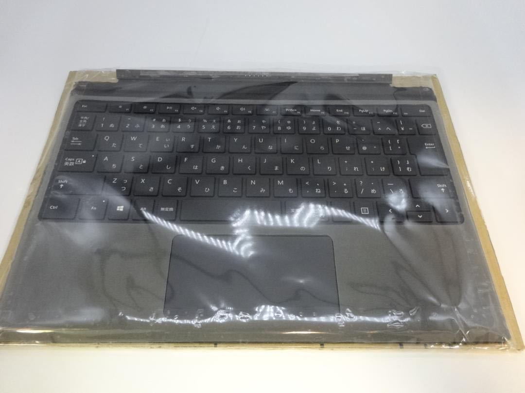 Surface Pro7 専用 純正中古キーボード グレー新品スウェード保護貼付G3 木の画像5