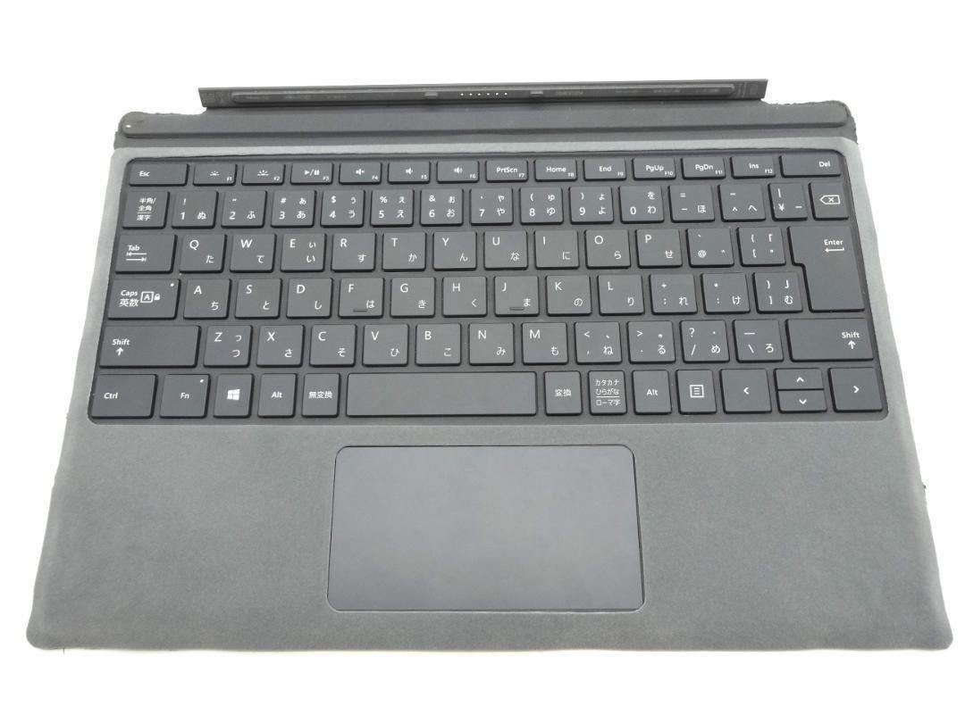 Surface Pro7 専用 純正中古キーボード グレー新品スウェード保護貼付 金_画像4