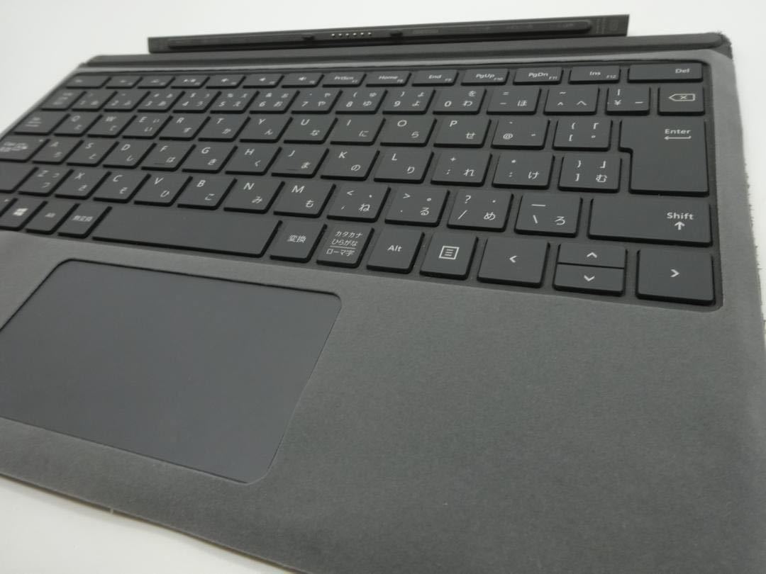 Surface Pro7 専用 純正中古キーボード グレー新品スウェード保護貼付 土_画像4