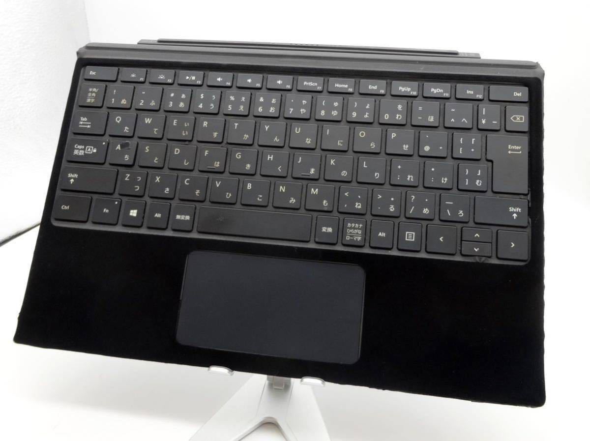 Surface Pro7 専用 純正中古キーボード 黒 新品スウェード保護貼付　金_画像2