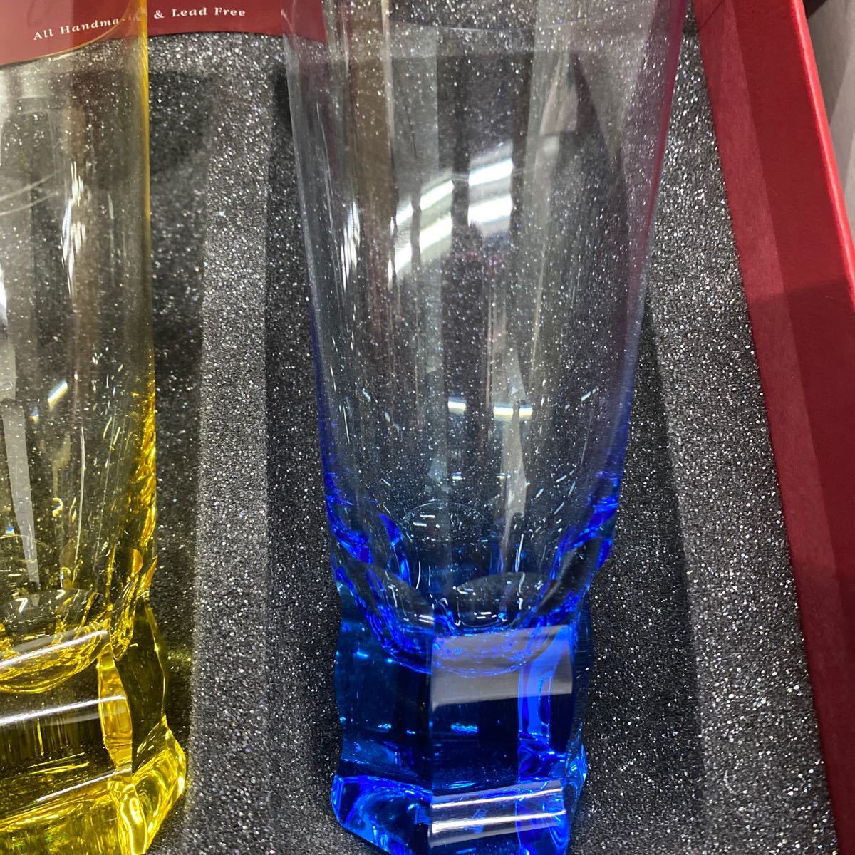 07437 新品未使用 保管品 モーゼル Moser タンブラー グラス クリスタル 貴石カラー グラス グラスセット 6色 6客 セット 箱付き の画像6