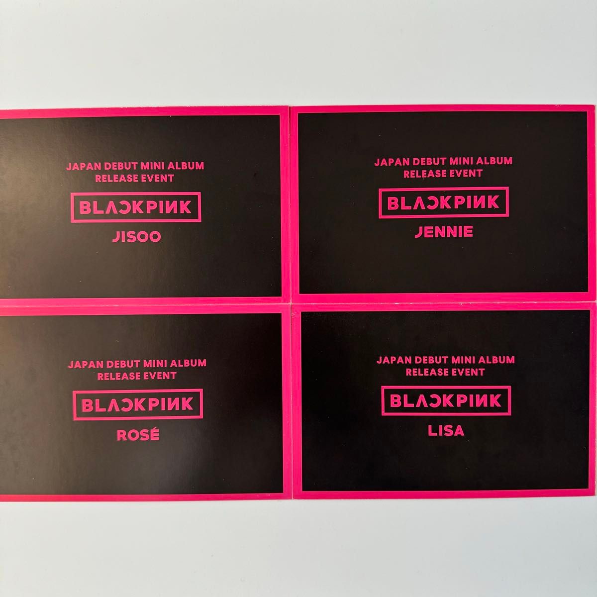 BLACKPINK 日本デビューミニアルバム メッセージカード セット