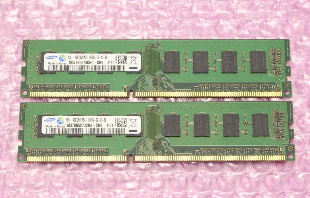 PC3-10600U(DDR3-1333)-4GB×2枚★合計8GB/SAMSUNG_画像1