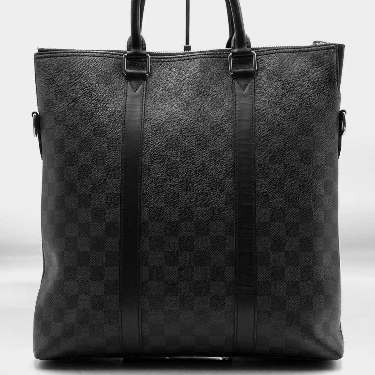 1円【極美品】LOUIS VUITTON ルイヴィトン N40000 アントン ダミエ グラフィット メンズ トートバッグ ビジネスバッグ ブラック 大容量_画像2