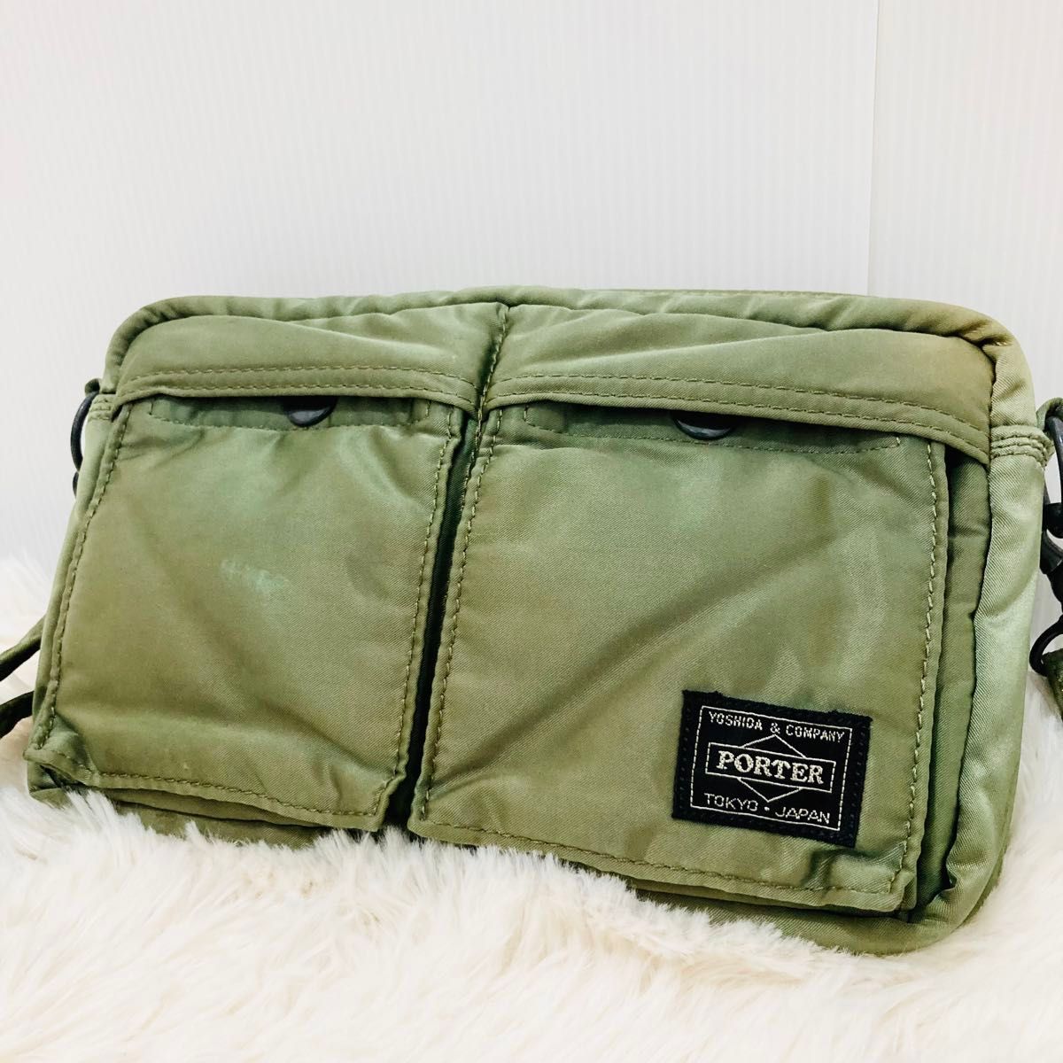 良品 廃盤 PORTER ショルダーバッグ タンカー カーキ セージ 良品 廃盤 PORTER ショルダーバッグ タンカー カーキ セージ