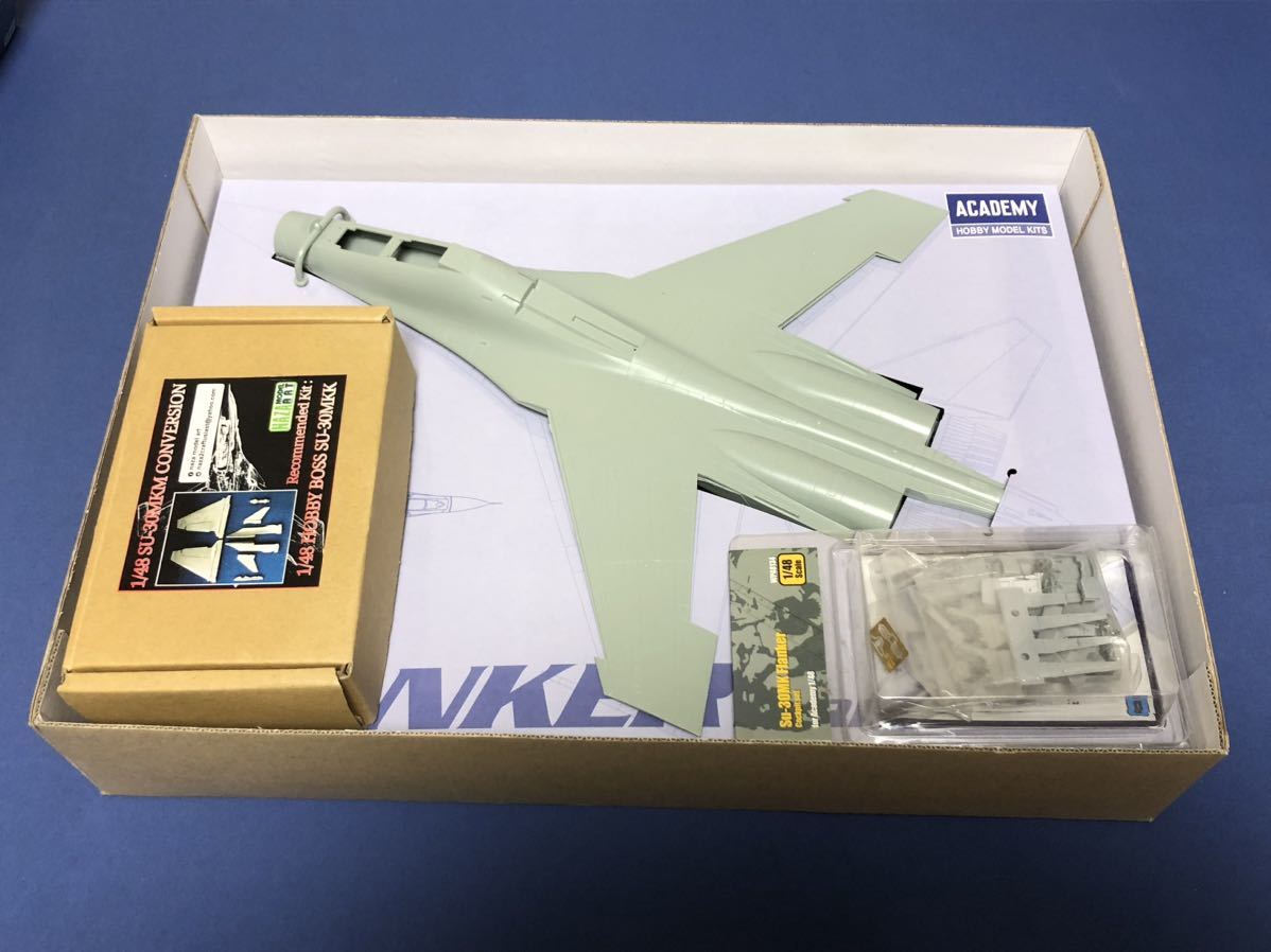 アカデミー　1/48　Su-30M2 フランカー + Su-30MKMコンバージョンキット + Su-30 コクピットパーツセット_画像7