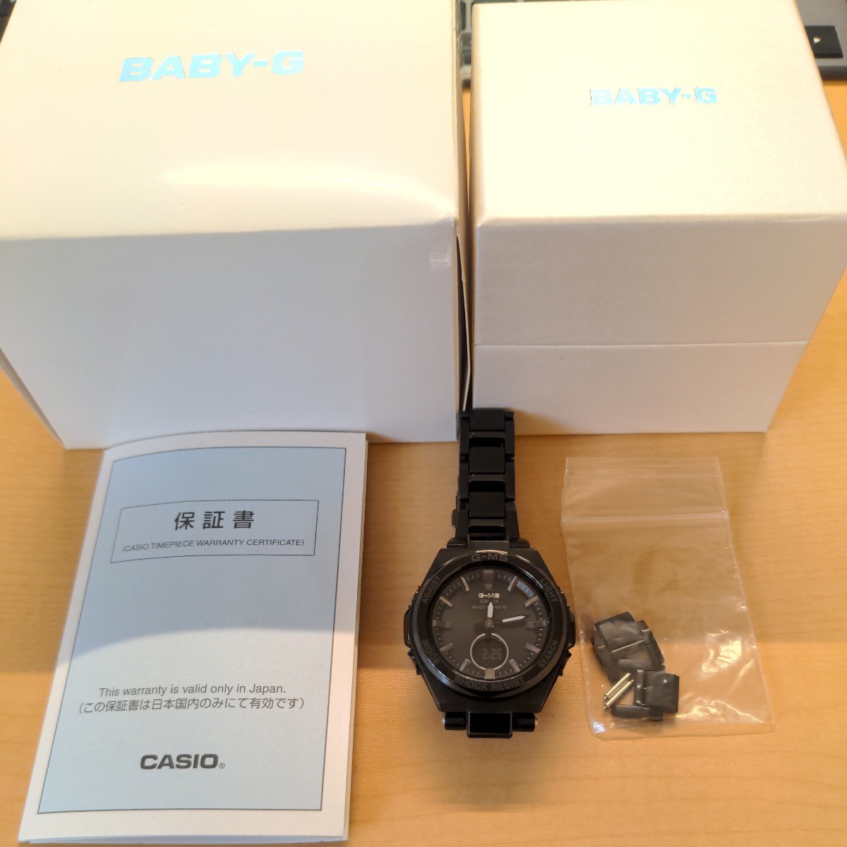 カシオ CASIO ベビージー Baby-G G-MS 電波 ソーラー 腕時計 MSG-W200CG-1AJF ブラック 黒 美品 レディース_画像5