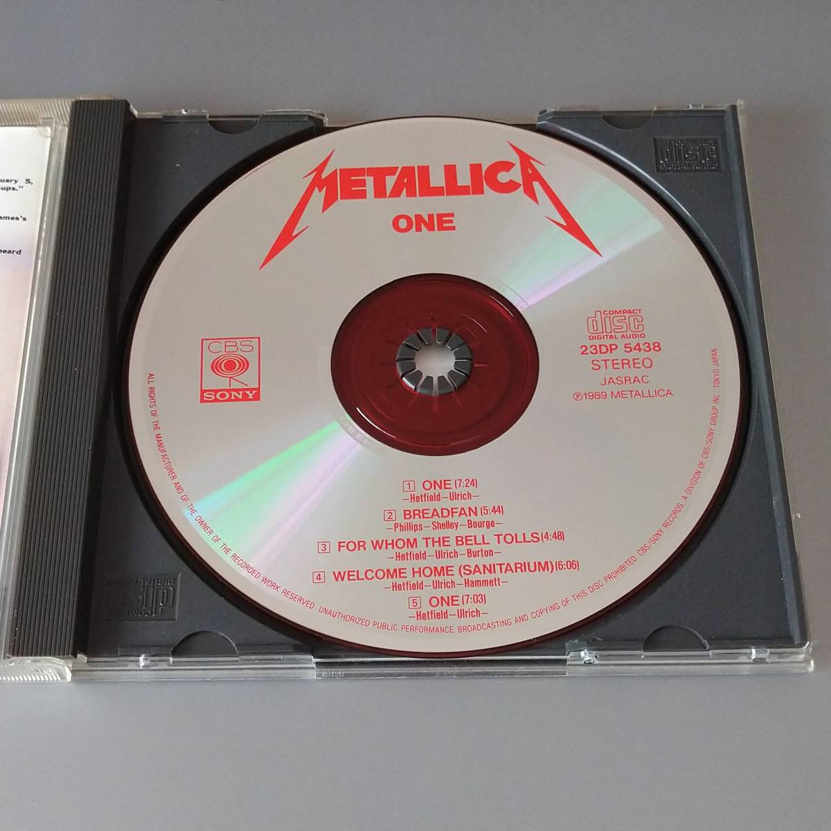 廃盤  赤盤   METALLICA    /   ONE    国内盤の画像3
