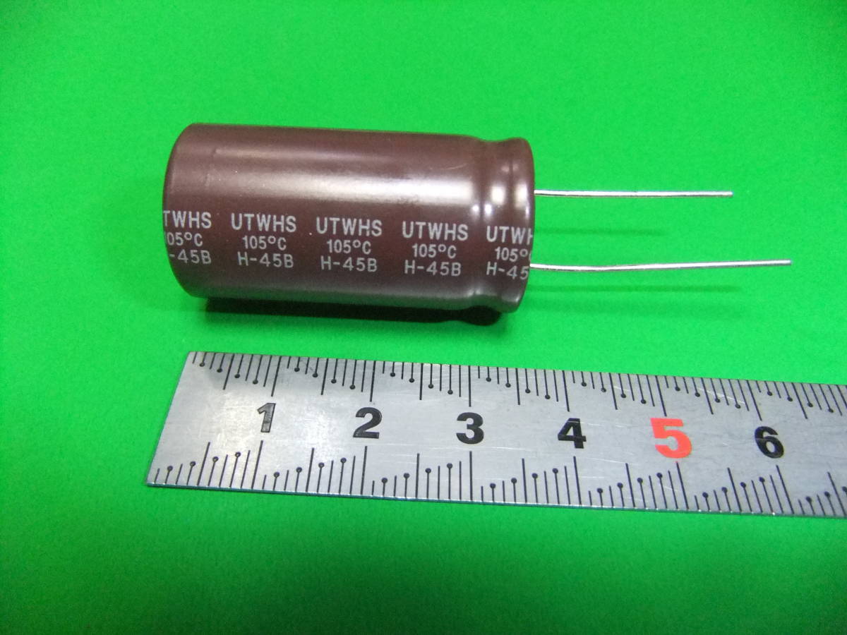 東信工業製　格安・高電圧アルミ電解コンデンサ　４００Ｖ　１００μＦ　ＵＴＷＨＳシリーズ　２個　新品在庫品　Ｂ_画像2