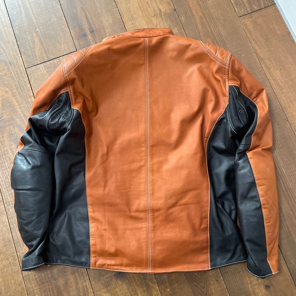 クシタニ アンフィニッシュドジャケット ブラウン レザー クシタニ アンフィニッシュドジャケット ブラウン レザー