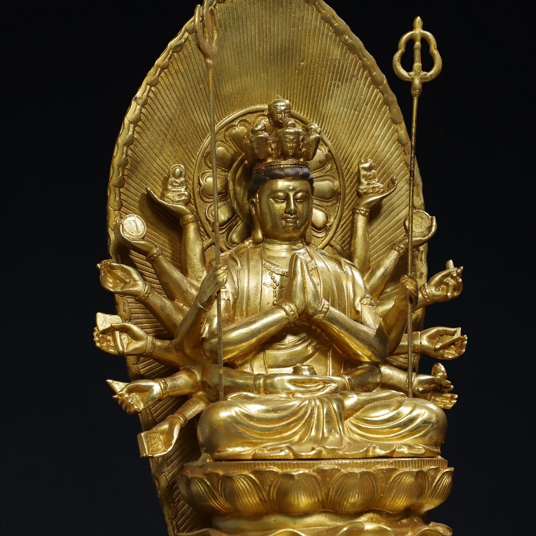 古仏像,清時代,古銅製,中國古美術。 (中国旧蔵古美術 極細工 古仏像,清時代,古銅製,中國古美術。 (中国旧蔵古美術 極細工