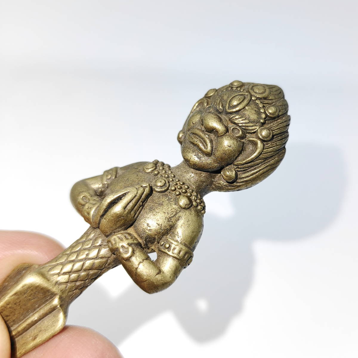 唐物 旧藏 清代 中國西藏 チベット仏教 銅製 金剛杵降魔斧法器