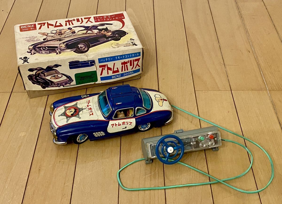 アトムポリス メルセデスベンツ 300SL （旧バンダイのブリキ製おもちゃ）昭和レトロ当時物の画像1