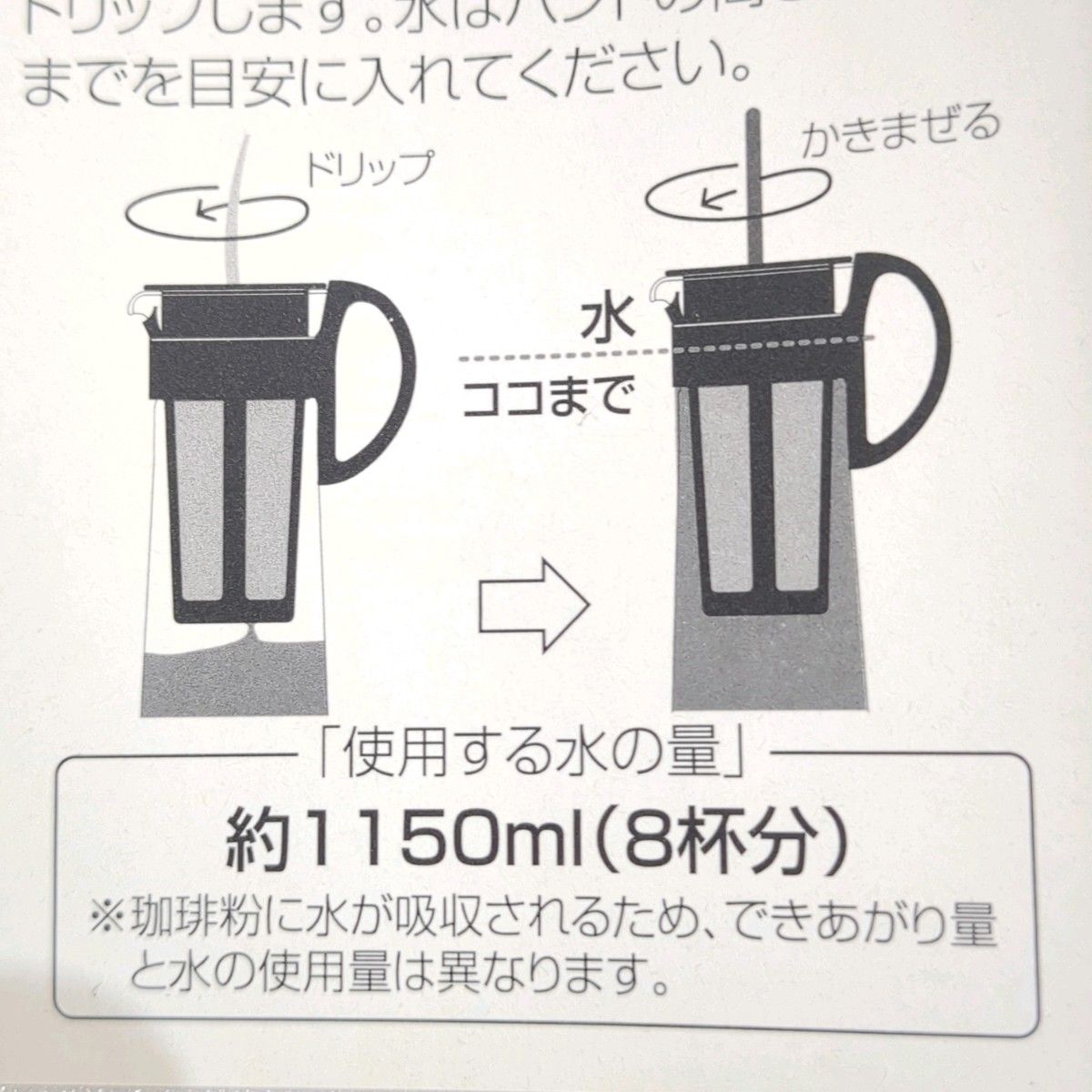 HARIO (ハリオ) ストレーナー 水出し コーヒーポット1000ml 用 　ブラック