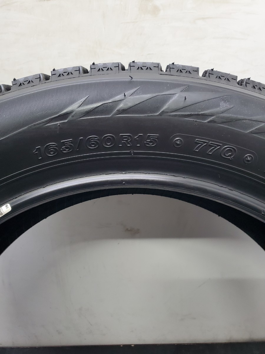 165/60R15 スタッドレス 冬タイヤ 1本 ブリヂストン VRX2 バリ溝 深溝 20年式 パンク交換へ 送料無料 T2357_画像5