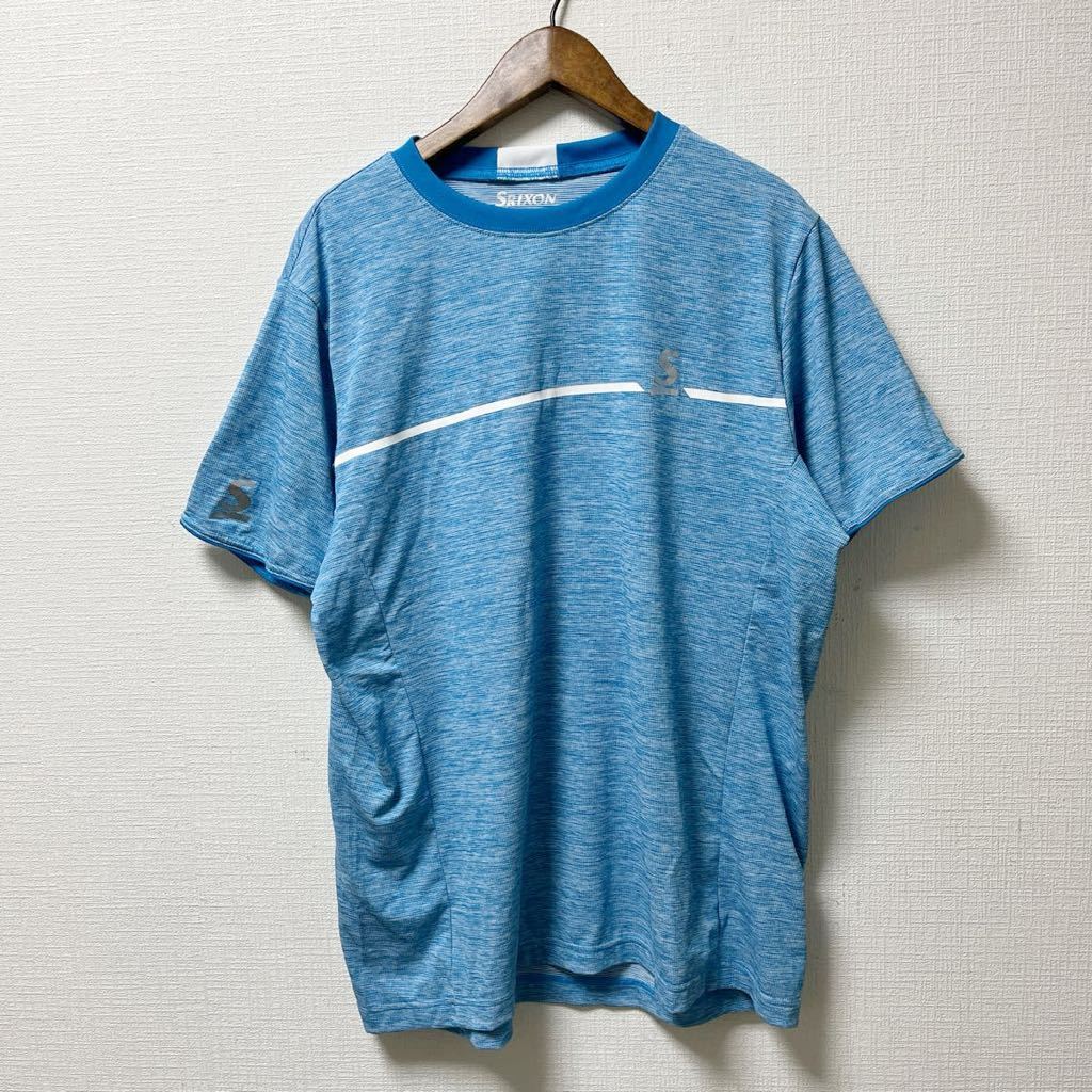 SRIXON スリクソン 半袖 Tシャツ プラクティスシャツ Lサイズ ブルー ポリエステル_画像1