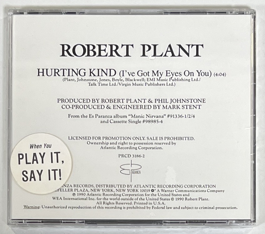 M6072◆ROBERT PLANT◆HURTING KIND(1CD)未開封輸入レア盤/LED ZEPPELINの画像2