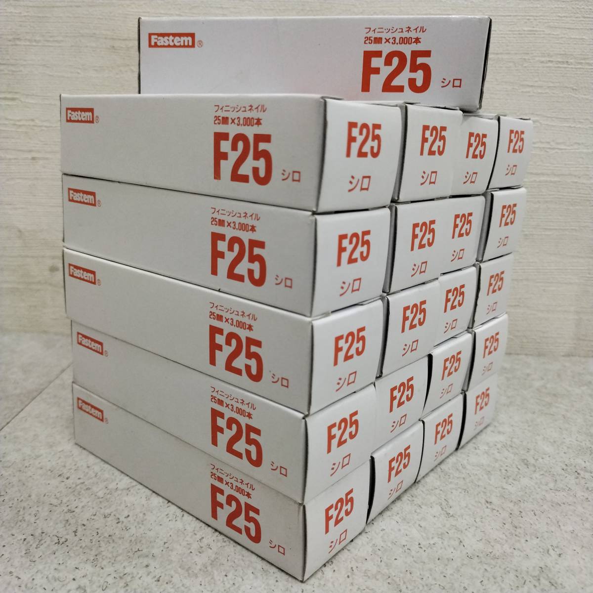 2k4983cf 未使用 計30箱 タチカワ フィニッシュネイル F15 F25 15mm/25mm 3000本入り シロ/白 各種内装仕上げ打ち まとめ売りの画像6