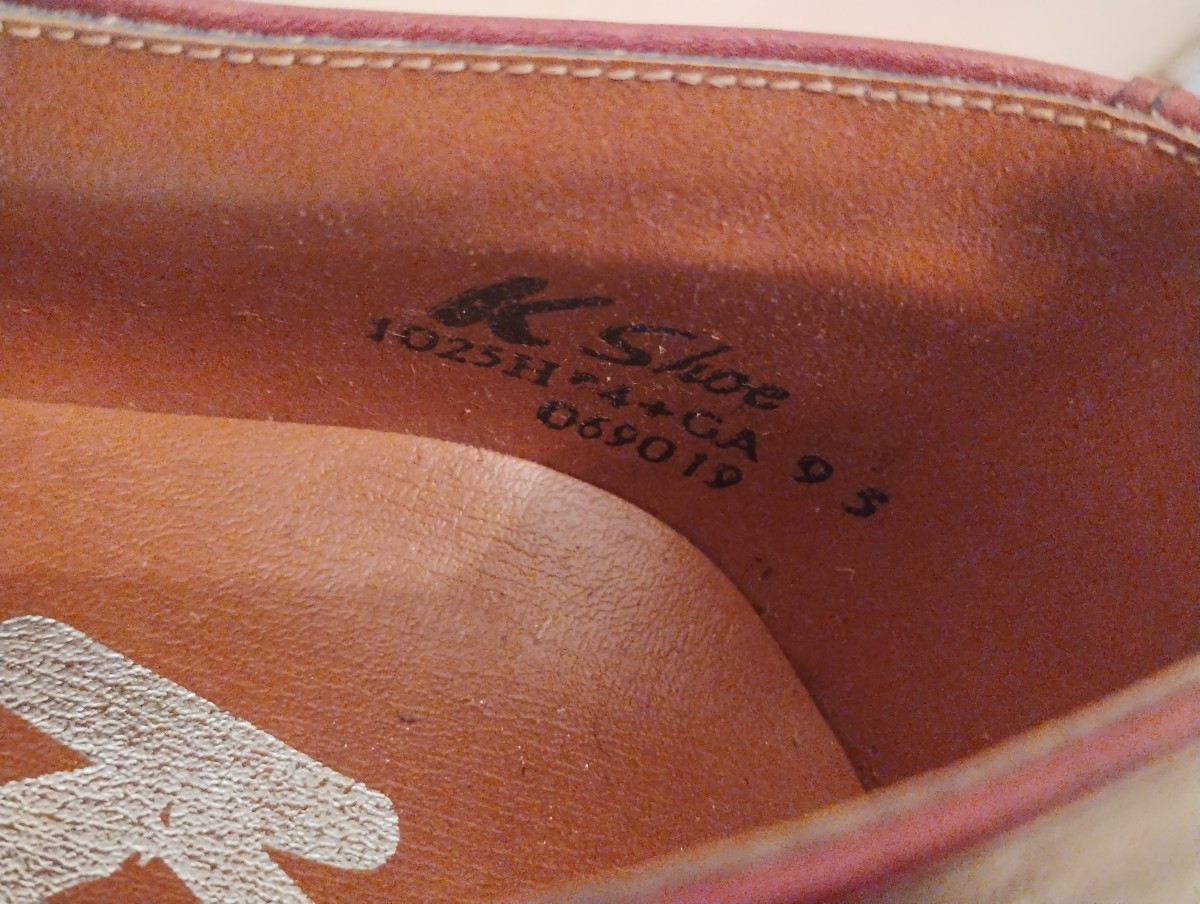 未使用 K Shoes プレーントゥ 赤茶 UK 9.5 28.0 英国製 ビンテージ デッドストック 新品同様 革靴 靴 グレンソン チーニー級 イギリス製_画像9