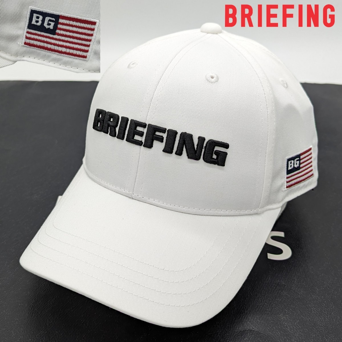 ☆新品正規品 BRIEFING/ブリーフィング ゴルフベーシック キャップ フリーサイズ 　超人気星条旗モチーフ_画像1