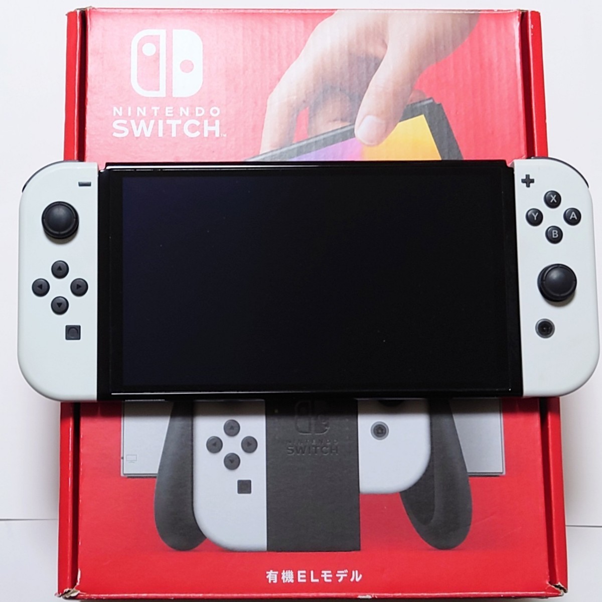 Nintendo Switch 新型 有機ELモデル ホワイト 箱付き 欠品無し 送料込み 美品 / ニンテンドースイッチ 本体 Joy-Con ドック