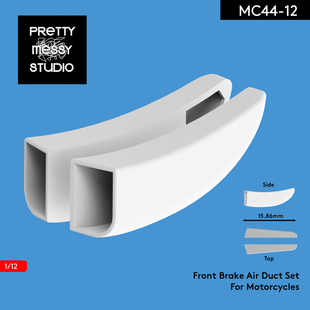 1/12 バイク用 ブレーキダクトセット 3Dプリンター #MC44-12_画像1