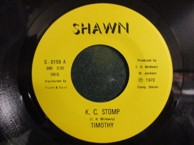 Timoty McNealy ： K.C.Stomp 7'' / 45s (( '72. Rare テキサス Deep Funk )) c/w Easy, Easy, Easy (( 落札5点で送料当方負担_画像1