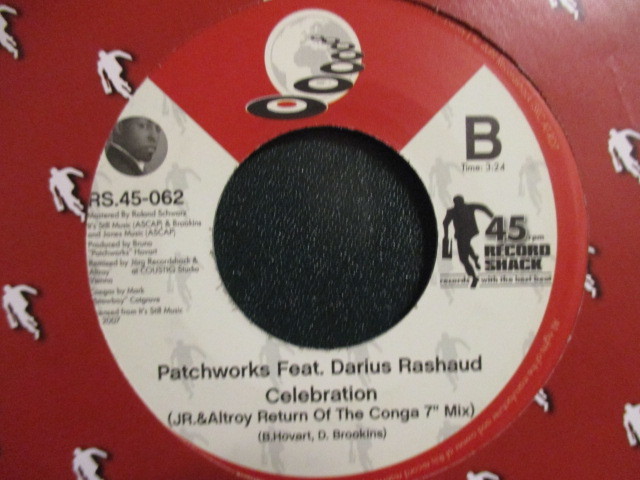 Patchworks Feat. Darius Rashaud ： Celebration 7'' / 45s (( 現行Discoブギー ))(( 落札5点で送料当方負担の画像3