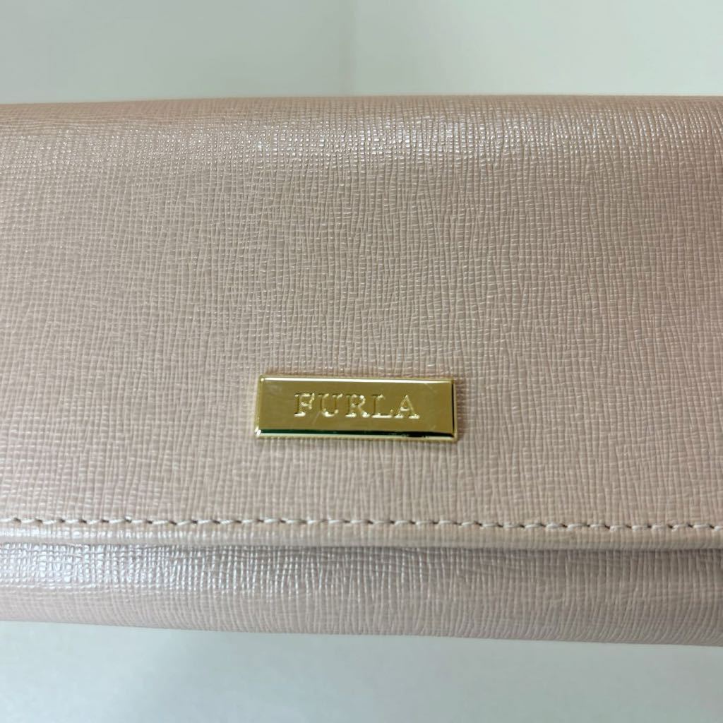 ☆未使用-美品☆ FURLA フルラ　長財布　スナップ式　L字ファスナー　サフィアーノレザー　ロゴ金具＆ロゴ刻印　ピンク 【送料無料】0206_画像10