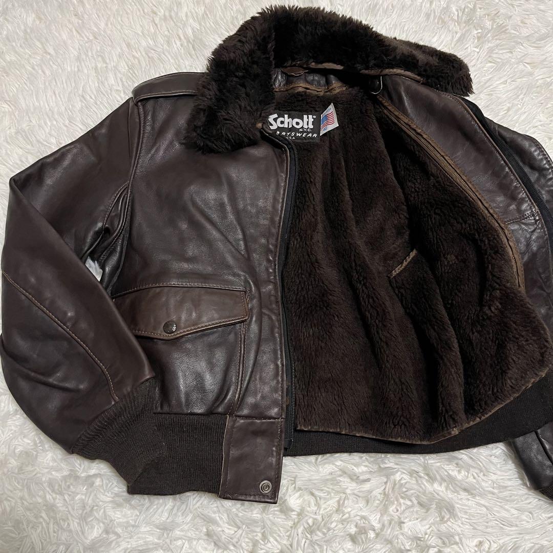 Yahoo!オークション - schott ショット フライトジャケット Yahoo!オークション - schott ショット フライトジャケット