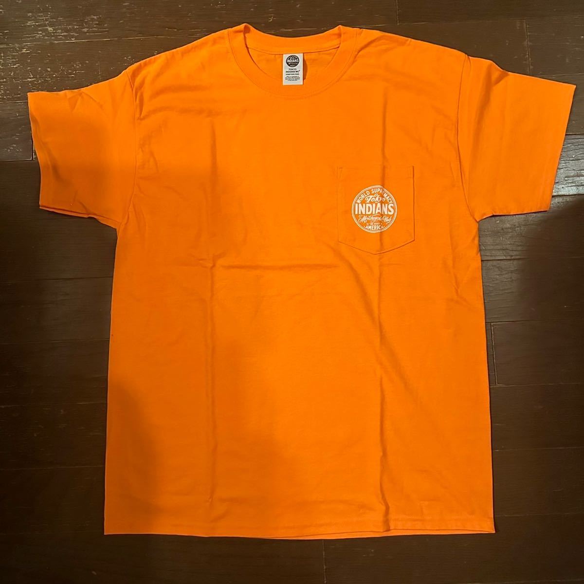 東京インディアンズ Tシャツ ORANGE L tokyo indians オレンジ HRCS2023 neighborhood ネイバーフッド