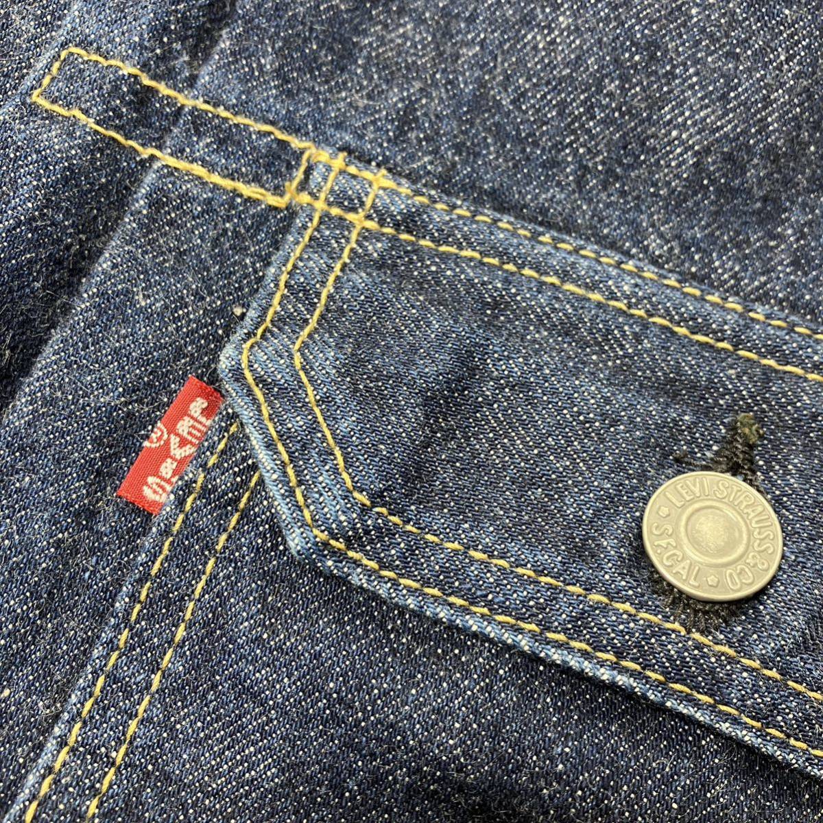 【美品濃紺】90s 日本製 復刻 LEVIS リーバイス 71507XX セカンド デニムジャケット BIG E インディゴブルー 40レプリカ94年製／2ndGジャンの画像6