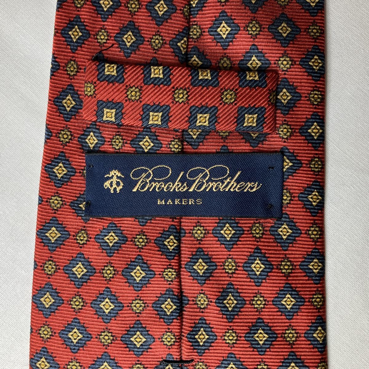 【美品】BROOKS BROTHERS ブルックスブラザーズ ネクタイ イタリア製シルク アメリカ製 総柄 紳士 服飾小物 _画像9
