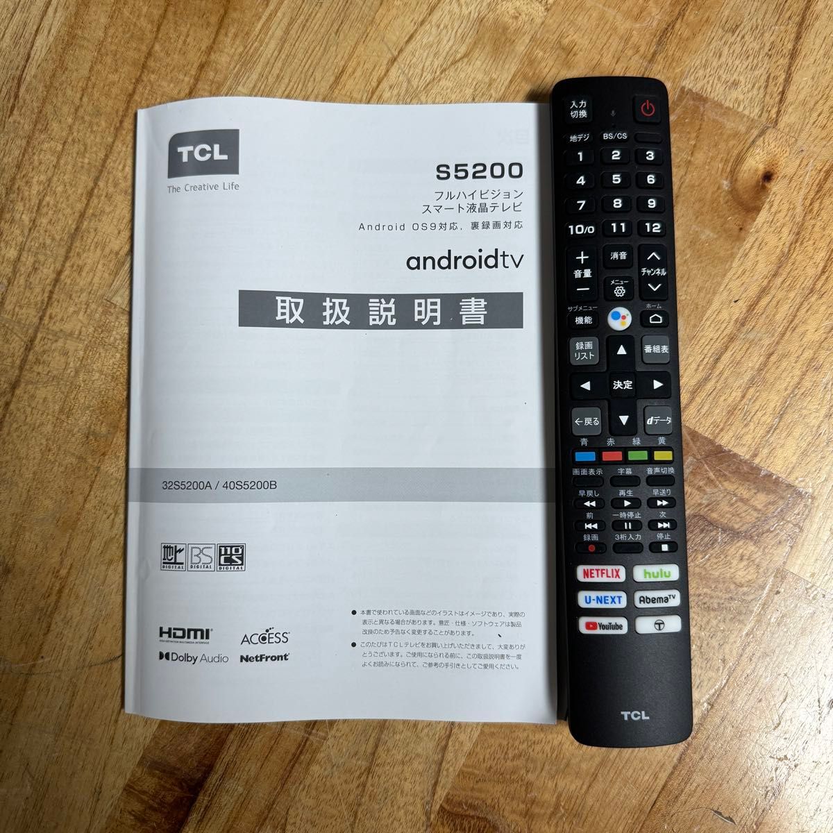 TCL 40インチ 液晶テレビ Android TV スマートテレビ 40S5200B TCL 40インチ 液晶テレビ Android TV スマートテレビ 40S5200B