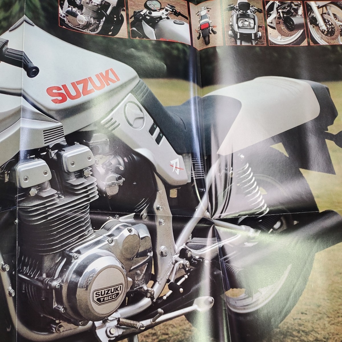 SUZUKI GSX1100S KATANA　ポスター　'81年1月号特別付録　オートバイ　バイク　約50cm×71cm_画像6