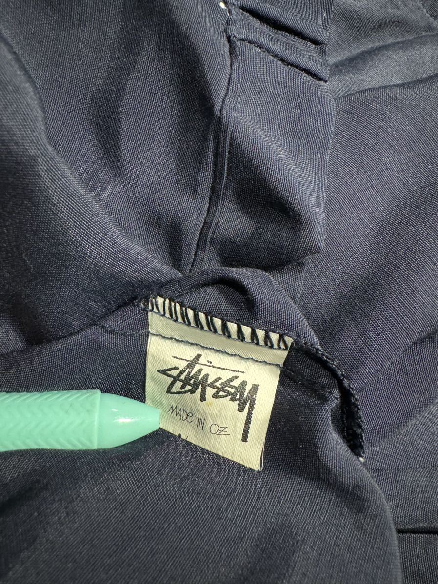 STUSSY OLD 初期 スペード半袖シャツ(XL)紺 オールド ショーンステューシー 黒タグ 激レア ヴィンテージ トランプ レーヨン 限定アロハ_画像5