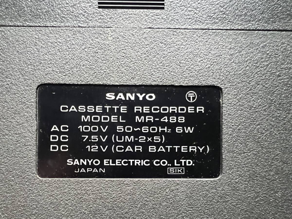 SANYO MR-488　カセット　サイン　ラジカセ_画像5
