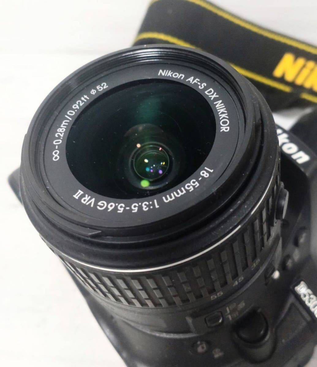■外観美品■ Nikon ニコン D5300 デジタルカメラ デジタル一眼レフカメラ DX VR AF-S NIKKOR 18-55mm 1:3.5-5.6GII デジカメ 動作未確認_画像6