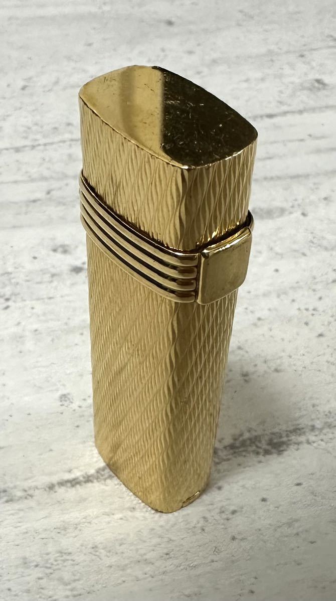 ■希少レア■ Christian Dior クリスチャンディオール ゴールドカラー ライター ガスライター 喫煙具 着火未確認 _画像4