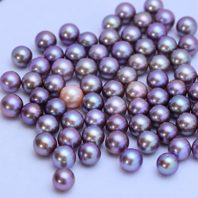 天然本真珠 大粒淡水パール 卸売り 11-12mm AAA品質 淡水珍珠 超綺麗 裸 真珠 DIY パープル ピンク 人気の真珠 超レア ジュエリー zz02_画像7