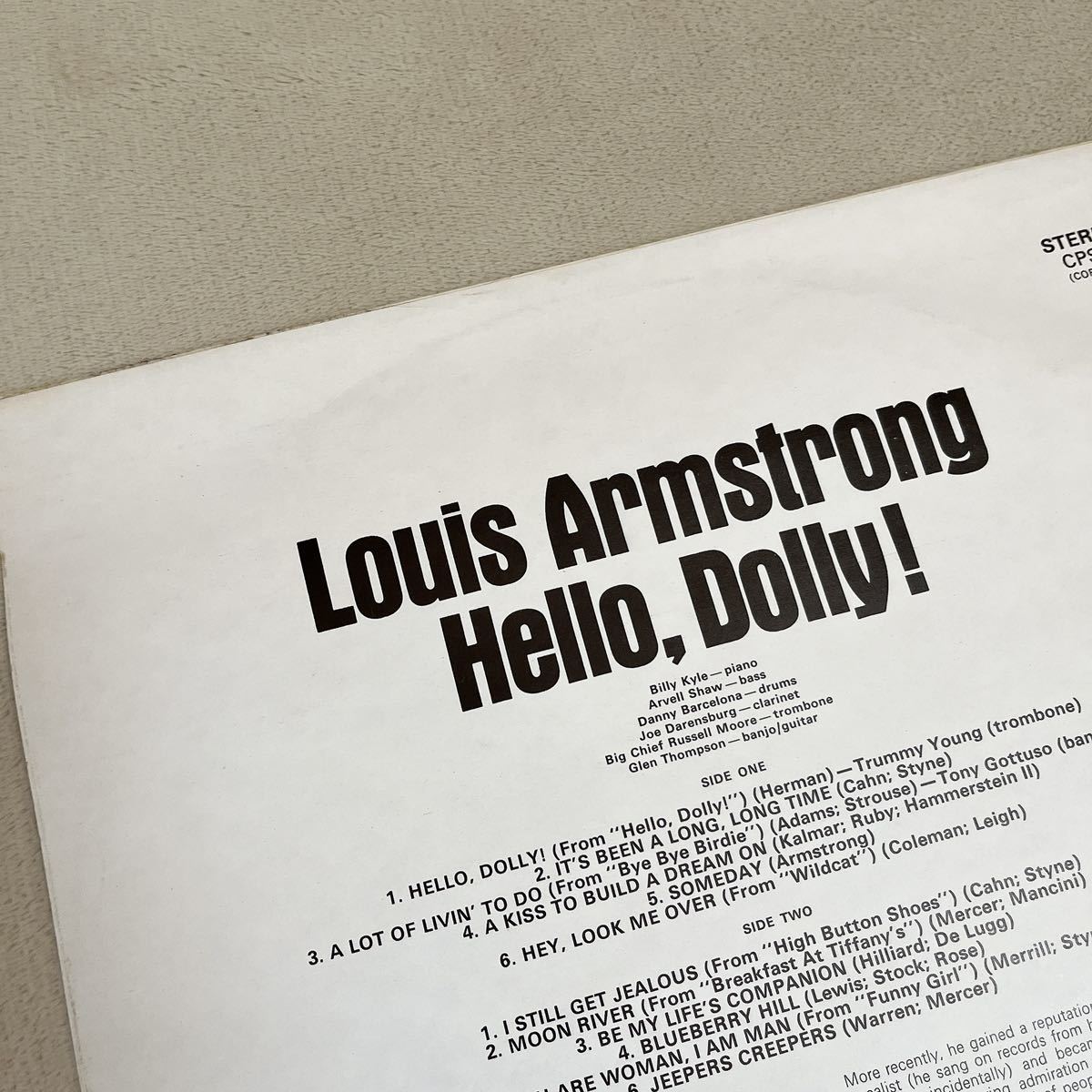 【US盤米盤】LOUIS ARMSTRONG HELLO DOLLY! ルイアームストロング ハロードーリー / LP レコード / COPS 1780 / ジャズ /_画像3