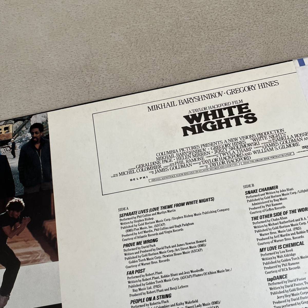 [ domestic record with belt ] white Night original soundtrack WHITE NIGHTS / LP record / P 13203 / liner have / movie soundtrack 