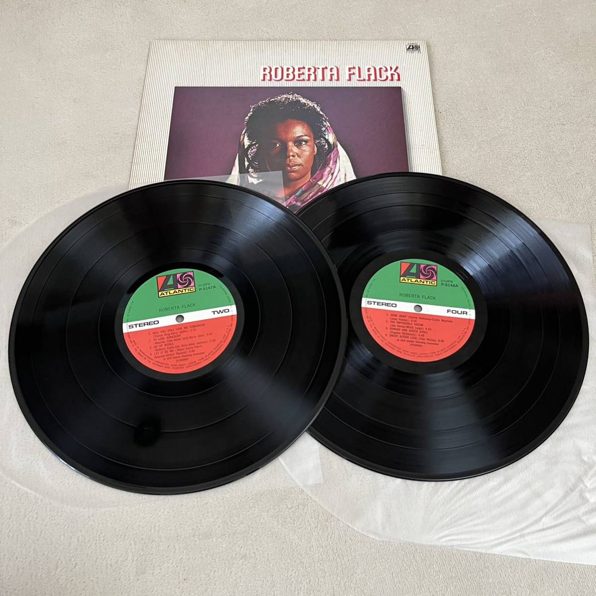 【国内盤】ROBERTA FLACK ロバータフラック / 2LP 2枚組レコード / P 5147 / ライナー有 / R&Bソウル /_画像9