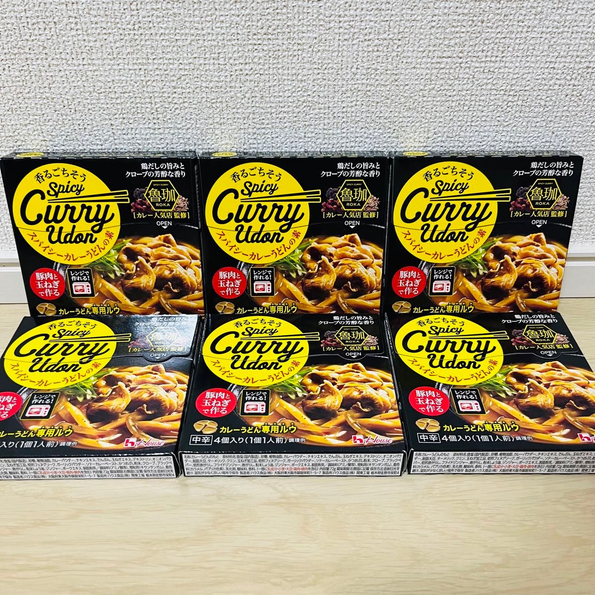 新品　ハウス食品　香るごちそう スパイシーカレーうどんの素 中辛　6箱(24個入り)