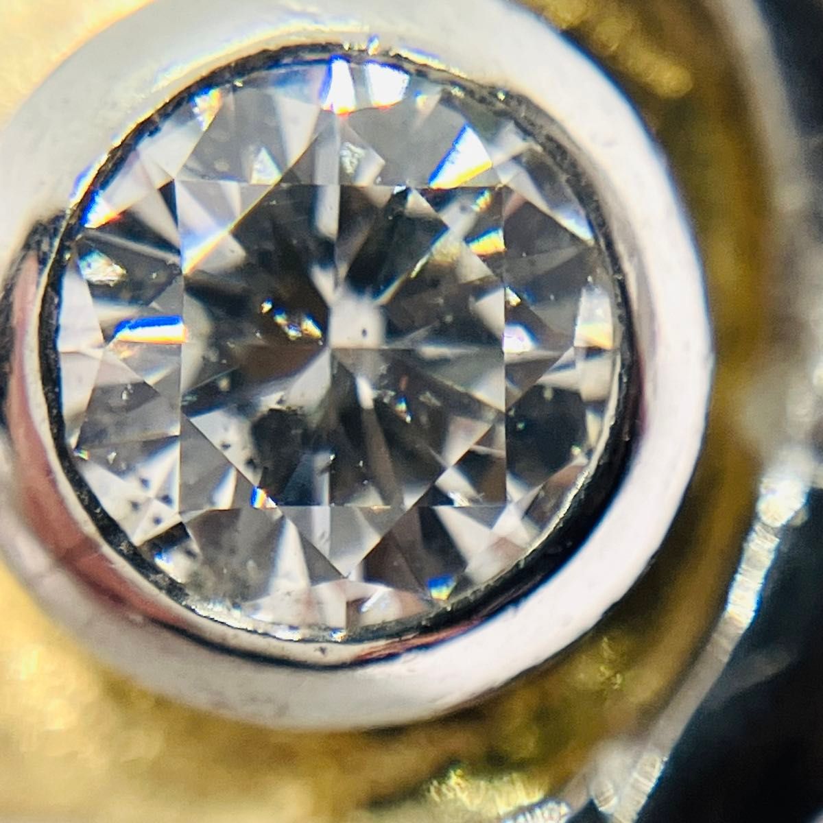 K18/Pt900 ダイヤモンド リング D:0.342ct D:0.07ct  メンズリング 印台リング